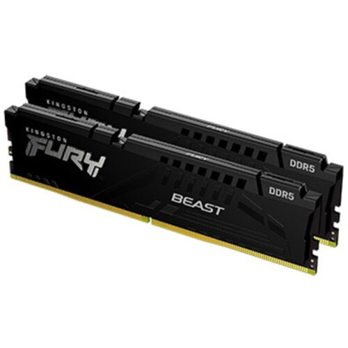 Memorie RAM Kingston Fury Beast Black, DIMM, DDR5, 16GB, 5200MHz, CL40, 1.25V, KF552C40BBK2-16