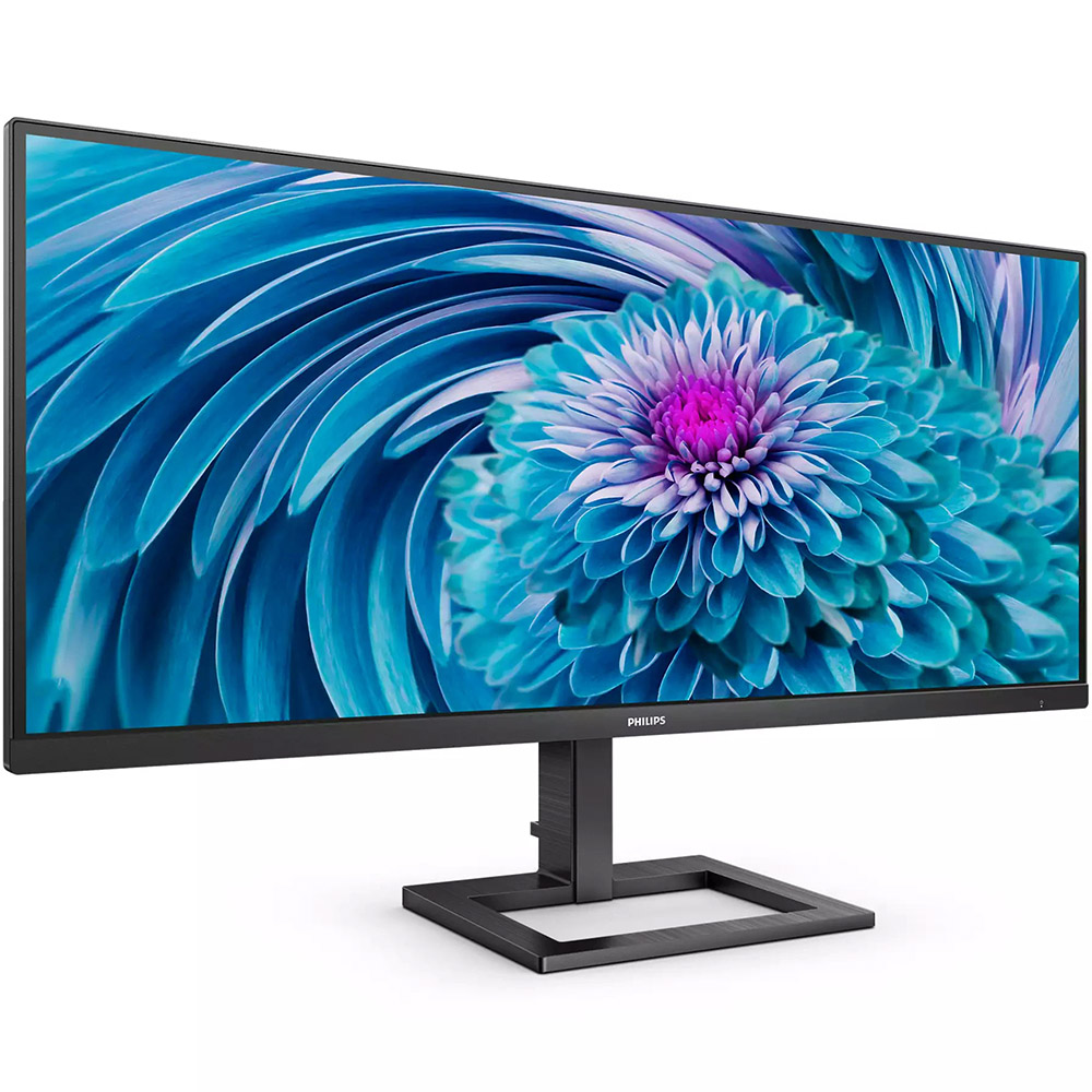 Monitor Philips 346E2LAE/00, 34 inch, QHD, LED VA, Ultra wide, 1ms, 100Hz, HDMI, DisplayPort, USB-C, VESA 100x100, Negru