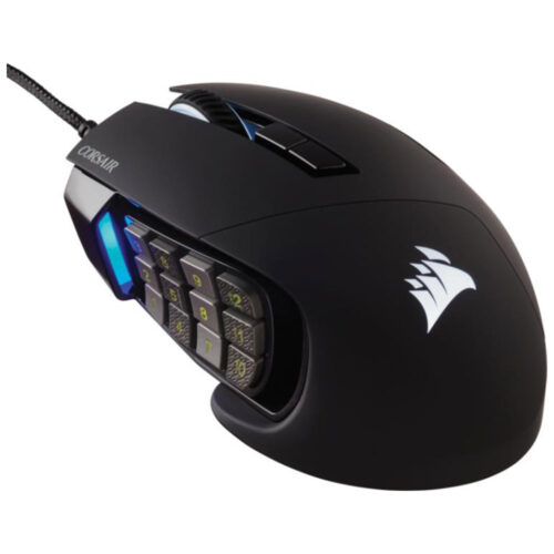 Mouse gaming Corsair Scimitar Elite RGB, Optic, cu fir, Negru