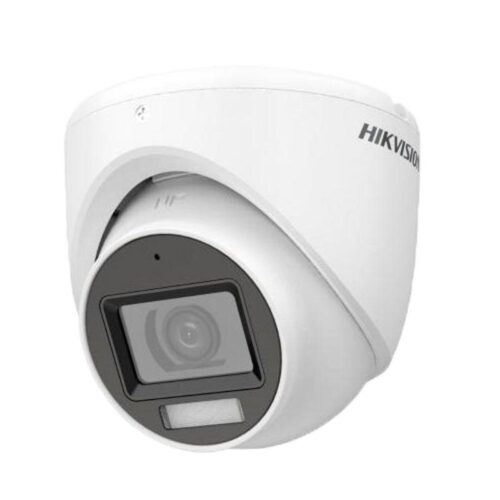 Camera Hikvision Turret Smart Hybrid Light ColorVuDS-2CE76D0T- LPFS(2.8mm); Senzor: 2 MP CMOS; Rezolutie: 1920 (H) × 1080 (V); Iluminare: 0.01 Lux @ (F1.6