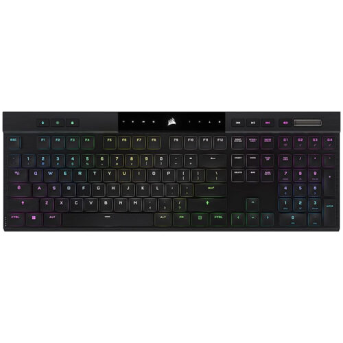 Tastatura mecanica Corsair K100 Air, RGB, Cherry MX Ultra LP, Wireless, Negru