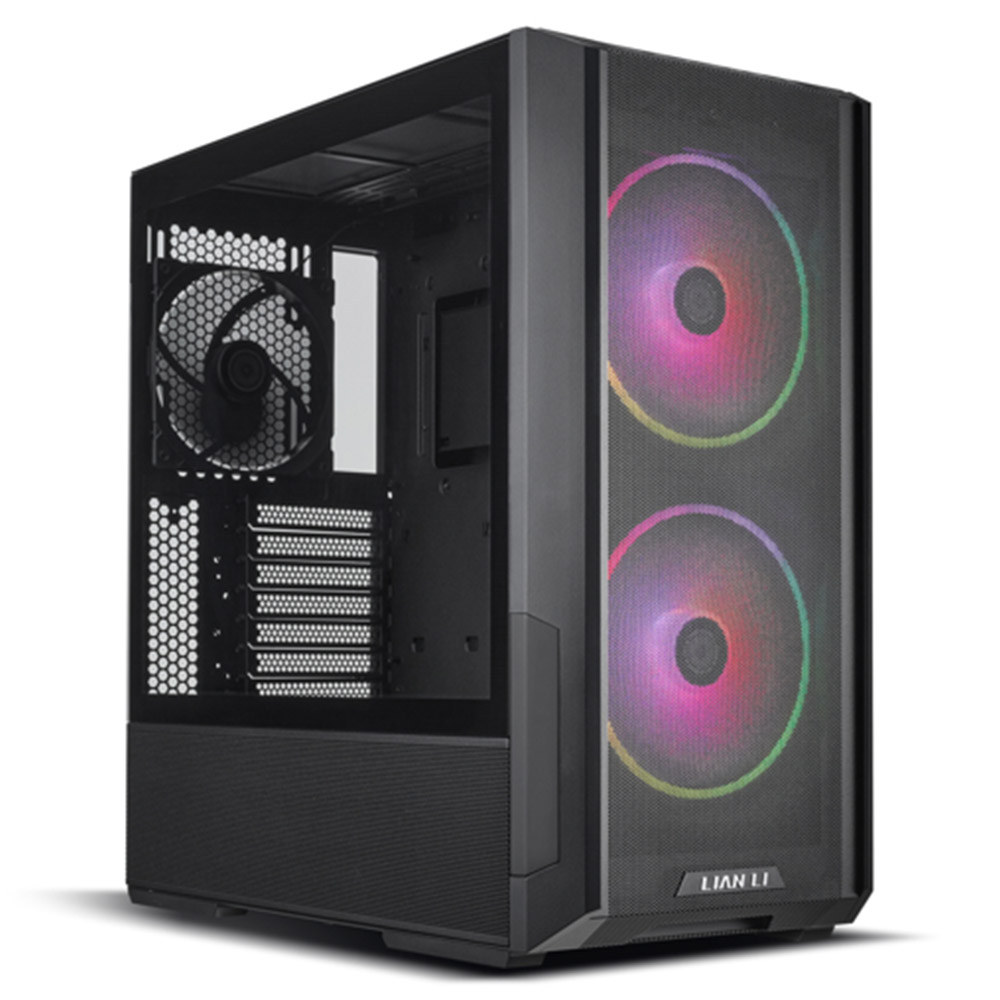Carcasa PC Lian Li Lancool 216RX, Iluminare RGB, E-ATX, Mid Tower, Negru