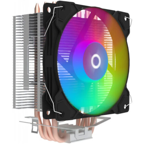 Cooler procesor Aqirys Puck Pro, Tip racire aer, 1800rpm, 30dB, Iluminare RGB, Compatibil Intel si AMD, Negru
