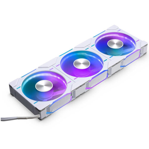 Cooler procesor Phanteks D30, 3 Ventilatoare, 120mm, Iluminare RGB, 2000rpm, 31.8dB, Alb, PH-F120D30R_DRGB_PWM_WT01_3P