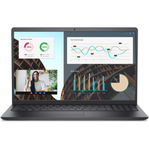 Laptop Dell Vostro 3530, i3-1305U, 15.6 inch, FHD, 8GB RAM, 512GB SSD, Intel Iris Xe Graphics, No OS, Carbon Black
