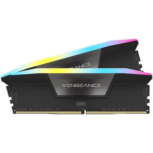 Memorie RAM Corsair Vengeance RGB CMH64GX5M2B5600C36, 64GB, DDR5, 5600MT/s, CL 36, XMP 3.0, Negru
