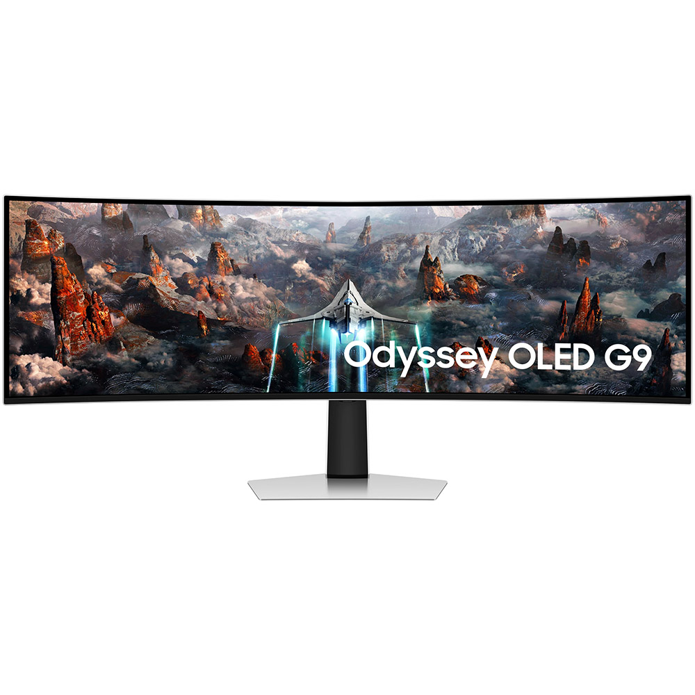 Monitor Samsung Odyssey G9, 49 inch, DQHD, Ecran curbat, 240Hz, 0.03ms, HDMI, USB-A, DisplayPort, Argintiu, LS49CG934SUXEN