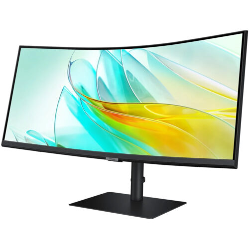 Monitor Samsung ViewFinity S6, 34 inch, WQHD, Ecran cubat, 100Hz, 5ms, DisplayPort, HDMI, USB-C, VESA, Negru, LS34C652UAUXEN