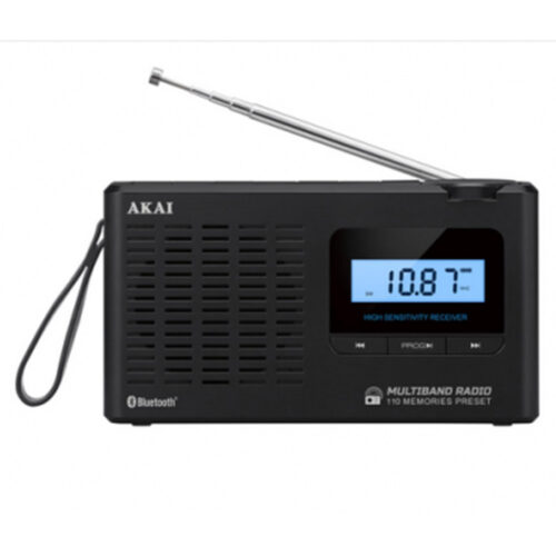 Radio portabil cu ceas Akai APR-600 cu baterii 3 x AAA, Bluetooth 5.0, Power max 0.8W