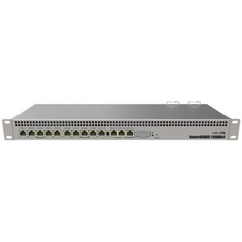 Router MikroTik RB1100AHx4, L6, 1.4GHz, 1GB RAM, 128MB, 13 x Gig LAN, PoE, Dual PSU