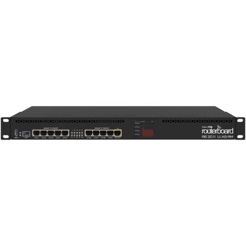 Router Mikrotik RB3011UIAS-RM Rackmount 1U, 1GB RAM, 10-Port Gigabit, 10W