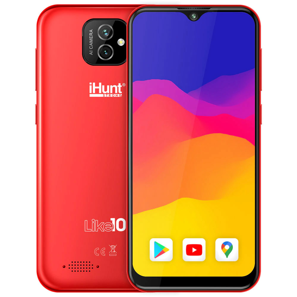 Telefon mobil iHunt Like 10, 5.5 inch, 1GB RAM, 16GB, DualSim, 3G, Rosu, IHUNTLK10RD