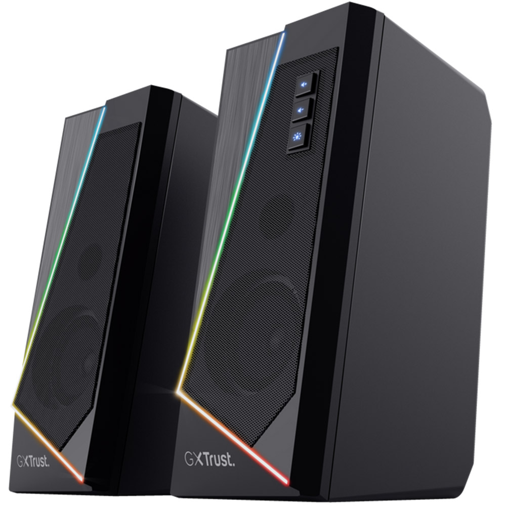 Boxe Trust GXT609 Zoxa cu fir, USB 2.0, RMS 12W, 20 Hz - 20.000 Hz, RGB LED, Negru, TR-24070