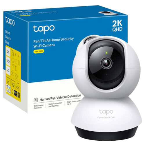 Camera de supraveghere TP-Link Tapo C220, 4MP, 4mm, 2K QHD, Obiectiv fix, IR 9m, WiFi, Alb