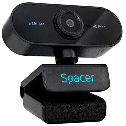 Camera web Spacer SPW-CAM-01, 1080p, Full HD, 1920x1080, Auto Focus, Microfon, USB 2.0, Negru