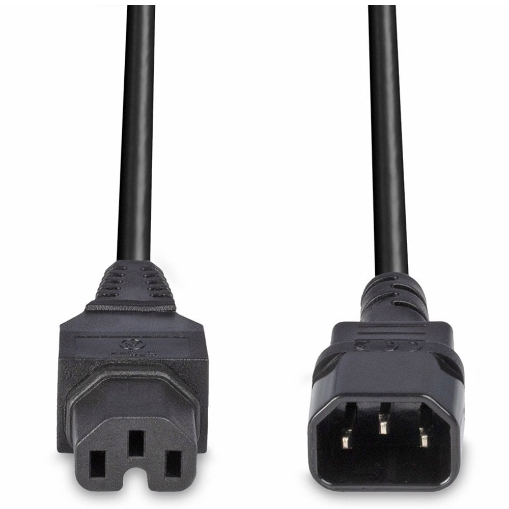 Extensie cablu alimentare Lindy, 2m, de la C14 la C15, Negru, LY-30314