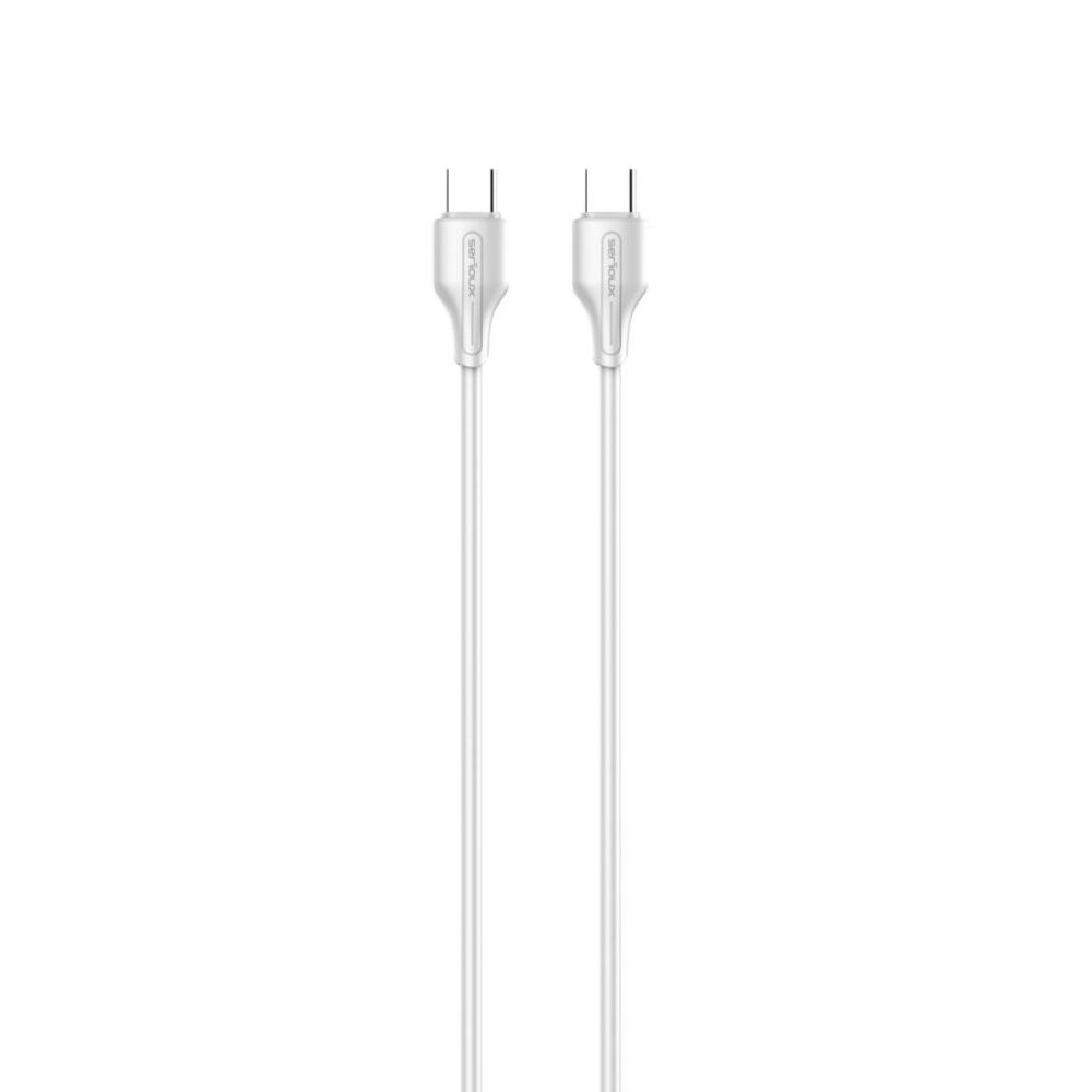 Cablu Serioux TYPE-C - TYPE-C Lungime: 200 cm Ieșire: 65W Tip cablu: USB-C la USB-C Culoare: Alb Funcție: încărcare și sincronizare