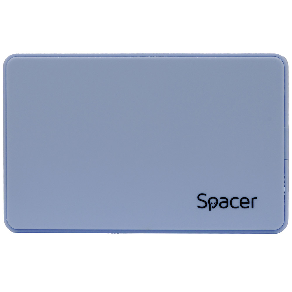 Rack extern Spacer pentru HDD si SSD, 2.5 inch, SATA, USB 3.0, Husa piele sintetitca, Albastru, SPR-25612BL
