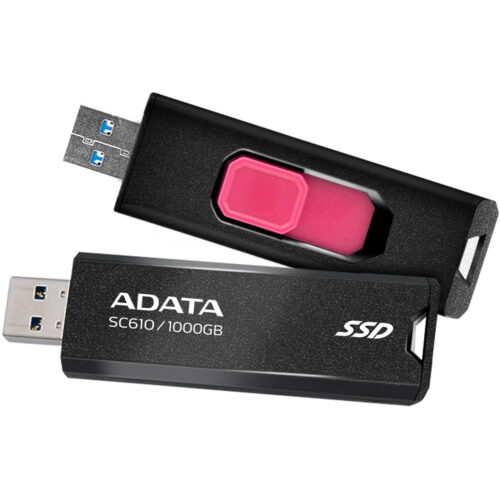 SSD Extern Adata, 1000GB, USB 3.2 Type A, SC610-1000G-CBK/RD