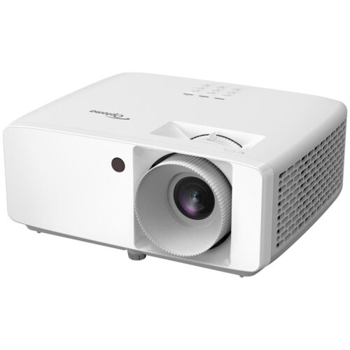 Videoproiector Optoma ZH400, FHD, 4.000 lumeni, distanta maxima de proiectie 10m, HDMI, USB-A, 32dB, Boxa 15W, Alb, E9PD7KK01EZ14KD