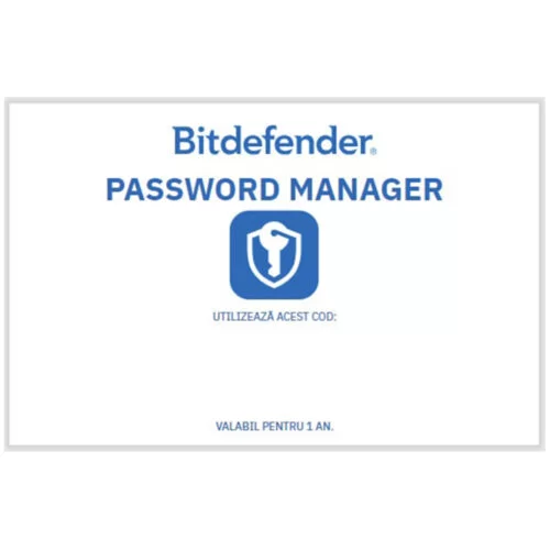 Antivirus Bitdefender Password Manager, 1 an, 1 dispozitiv, New, PM01ZZCSN1201HEN