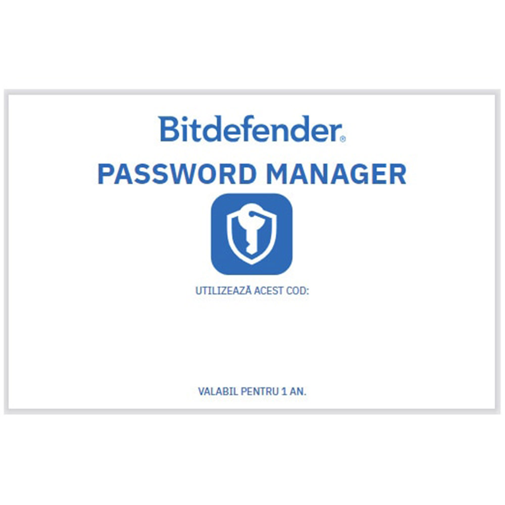 Antivirus Bitdefender Password Manager, 1 an, 1 dispozitiv, New, PM01ZZCSN1201HEN