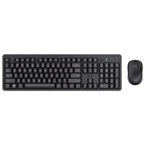 Kit Wireless Trust Ody II, Tastatura, Mouse Optic, USB, Negru, TR-25018