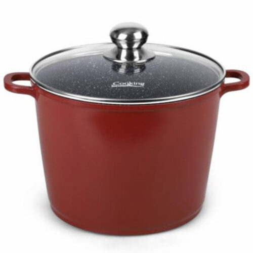 Oala aluminiu turnat cu caoac sticla Heinner, 8.2 l, 24x18 cm, Iceramic, HR-JLG-D24O