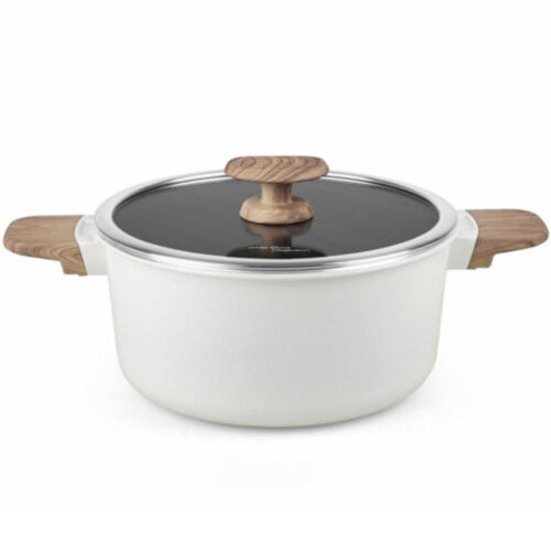 Semioala aluminiu turnat cu capac Heinner, 24x12 cm, 4.7 l, Acoperire ceramica, HR-JLG-WC24