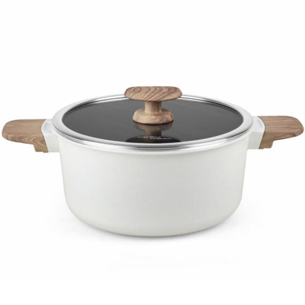 Semioala aluminiu turnat cu capac Heinner, 24x12 cm, 4.7 l, Acoperire ceramica, HR-JLG-WC24