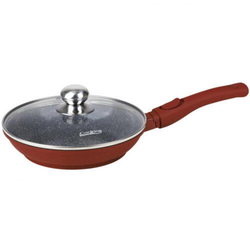 Tigaie aluminiu cu capac Heinner, 24x4.8 cm, Interior ceramic, HR-JLG-24T
