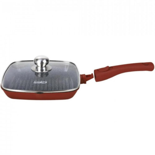 Tigaie grill cu capac Heinner, 24x4 cm, Interior ceramic, HR-JLG-A24G