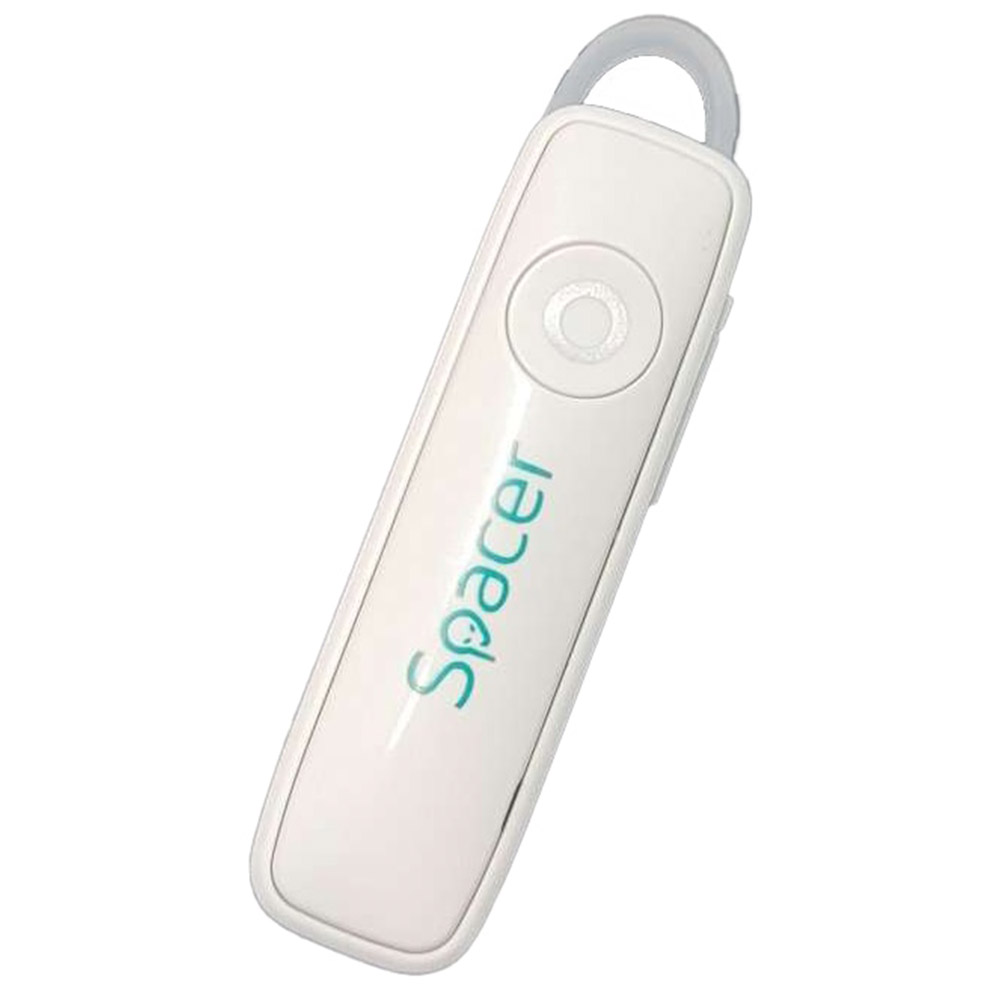 Casca Spacer wireless pentru smartphone, Microfon pe casca, Alb, SPBH-HF-01-WH