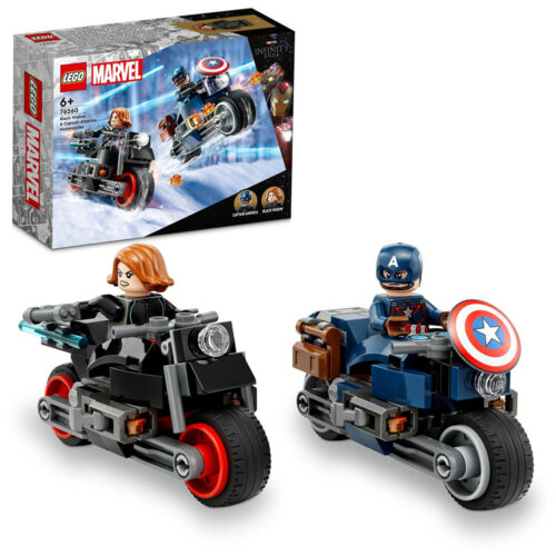 Lego Super Heroes Motocicletele lui Black Widow si Captain America 76260, 130 piese, LEGO76260