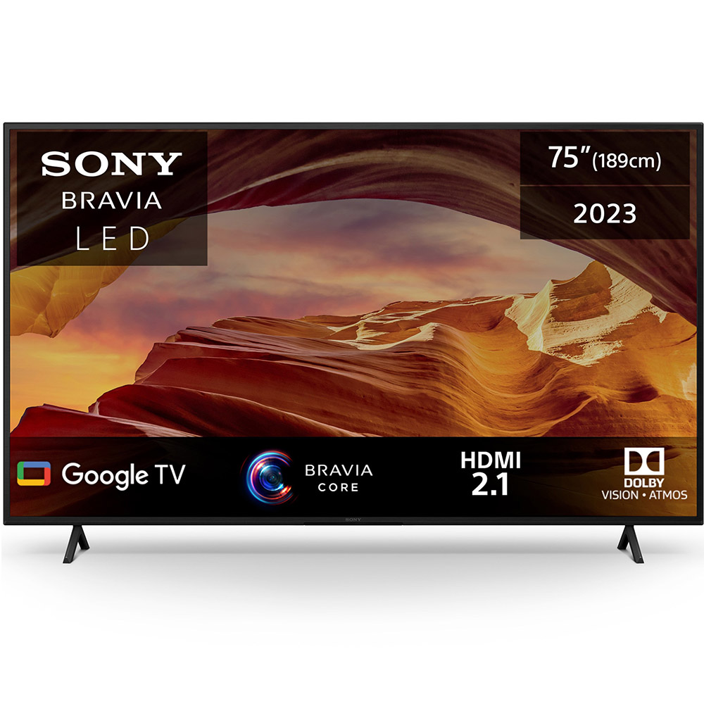 Televizor LED Sony 75X75WL, 75 inch, Smart Google TV, 4K, Ultra HD, Negru, KD75X75WLPAEP