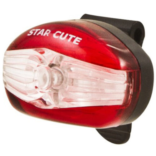 Stop spate Spanninga STAR CUTE 999002, 1 led, baterie 2xCR2032, 2 functii, autonomie 30-70ore, 21 grame, Rosu