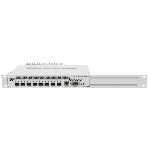 Switch Mikrotik, Cloud Router CRS309-1G-8S+IN, 8x porturi SFP+, 1x port gigabit, carcasa 1U rackmount, Dual boot (RouterOS sau SwitchOS)