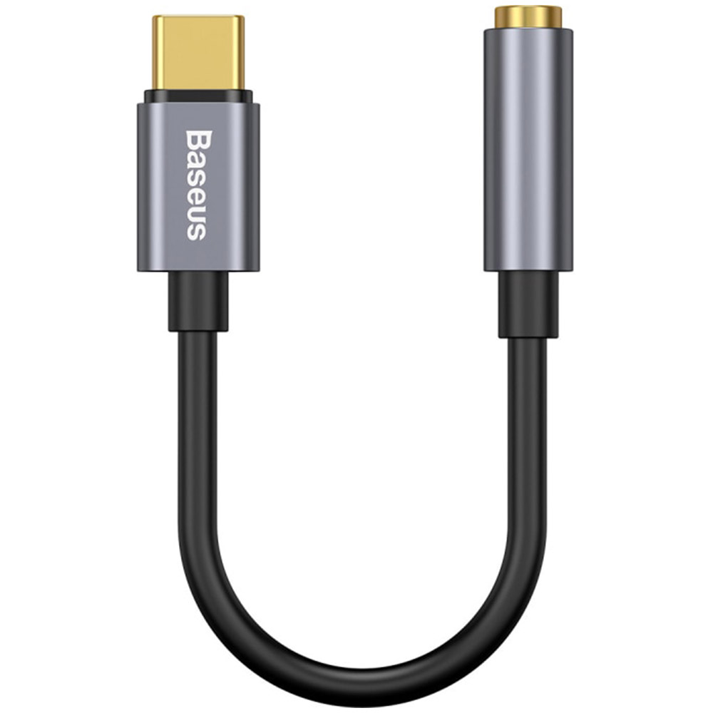 Adaptor audio Baseus, USB Type-C la 3.5 mm L54, 0.09 m, Gri, CATL54-0G