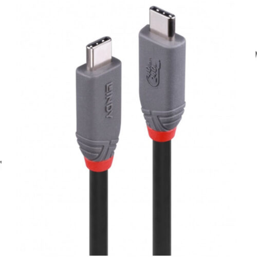 Cablu de date Lindy USB4, 240W, USB C, 2m, Gri, LY-36958