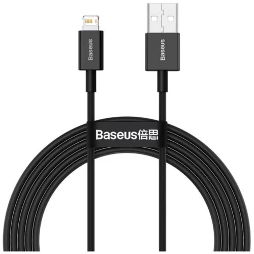 Cablu de date si incarcare Baseus Superior, Fast Charging, USB Lightning, 2.4A, 1m, Negru, CALYS-A01