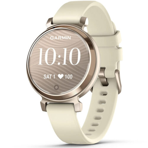 Ceas smartwatch Garmin Lily 2, 35mm, curea silicon, Cream Gold/Coconut