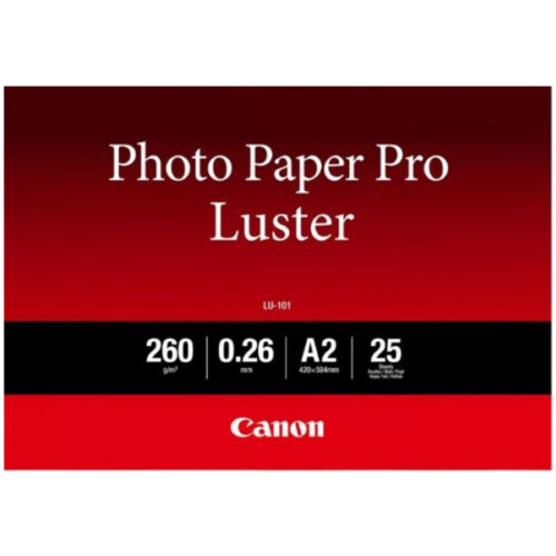 Hartie foto Canon LU-101 Pro , 25 coli, 260g m2. A2, 420 mm x 594 mm, 6211B026AA