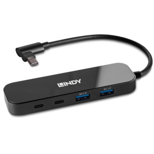 Hub USB Lindy 43334, 4 porturi, USB 3.2, 100W, LY-43334