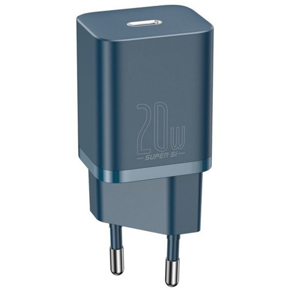 Incarcator retea Baseus Super Si, Quick Charge 20W, 1 x USB Type-C 5V/3A, Albastru