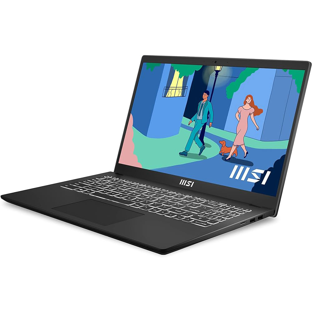 Laptop MSI Modern 15 B12MO 9S7-15H112-826, i5-1235U, 15.6 inch, FHD, 8GB RAM, 512GB SSD, Intel Iris Xe, No OS, Classic Black