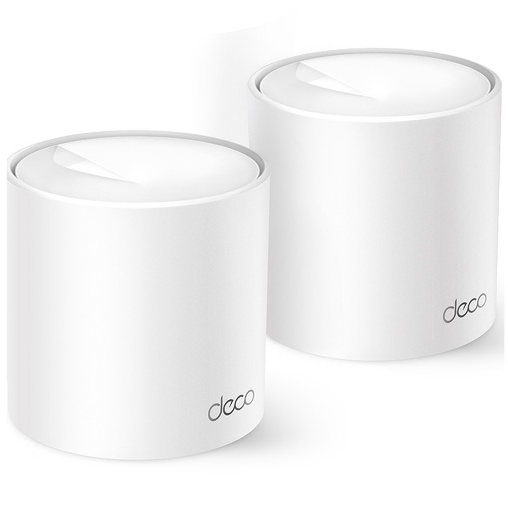 Sistem Mesh TP-Link Deco X10 (2-pack), Wi-Fi 6, Dual-Band Gigabit AX1500, cu acoperire completa pentru casa, Roaming, Antivirus, Control Parental, Control Vocal