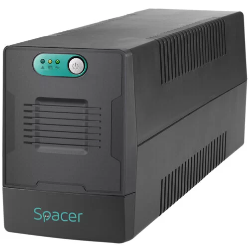 UPS Spacer Line Interactive fara management,1000VA/ 600W, AVR, 4 x socket Schuko, indicatie status cu LED, 2 x baterie 12V/7Ah- SPUP-1000L-LIT01