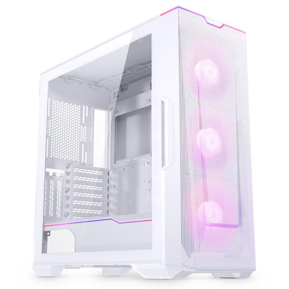 Carcasa PC Phanteks Eclipse G500A D-RGB Mid-Tower, Sticla securizata, 3 x140 mm Ventilatoare preinstalate, Alb, E-ATX PH-EC500GA_DMW01A