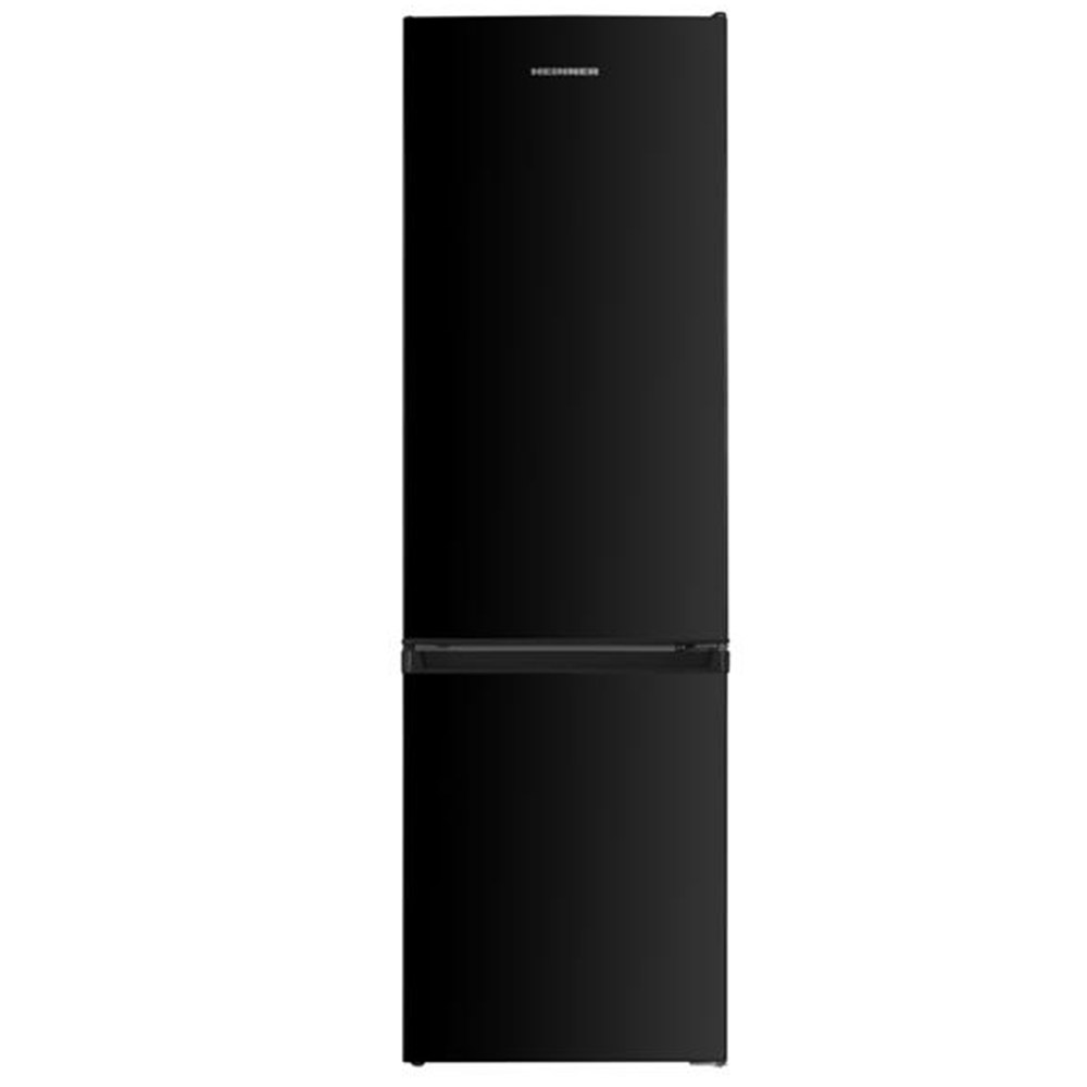 Combina frigorifica Heinner HC-HM262BKE++, 262 L, Clasa E, Lumina LED, Usi reversibile, H 180 cm, Negru
