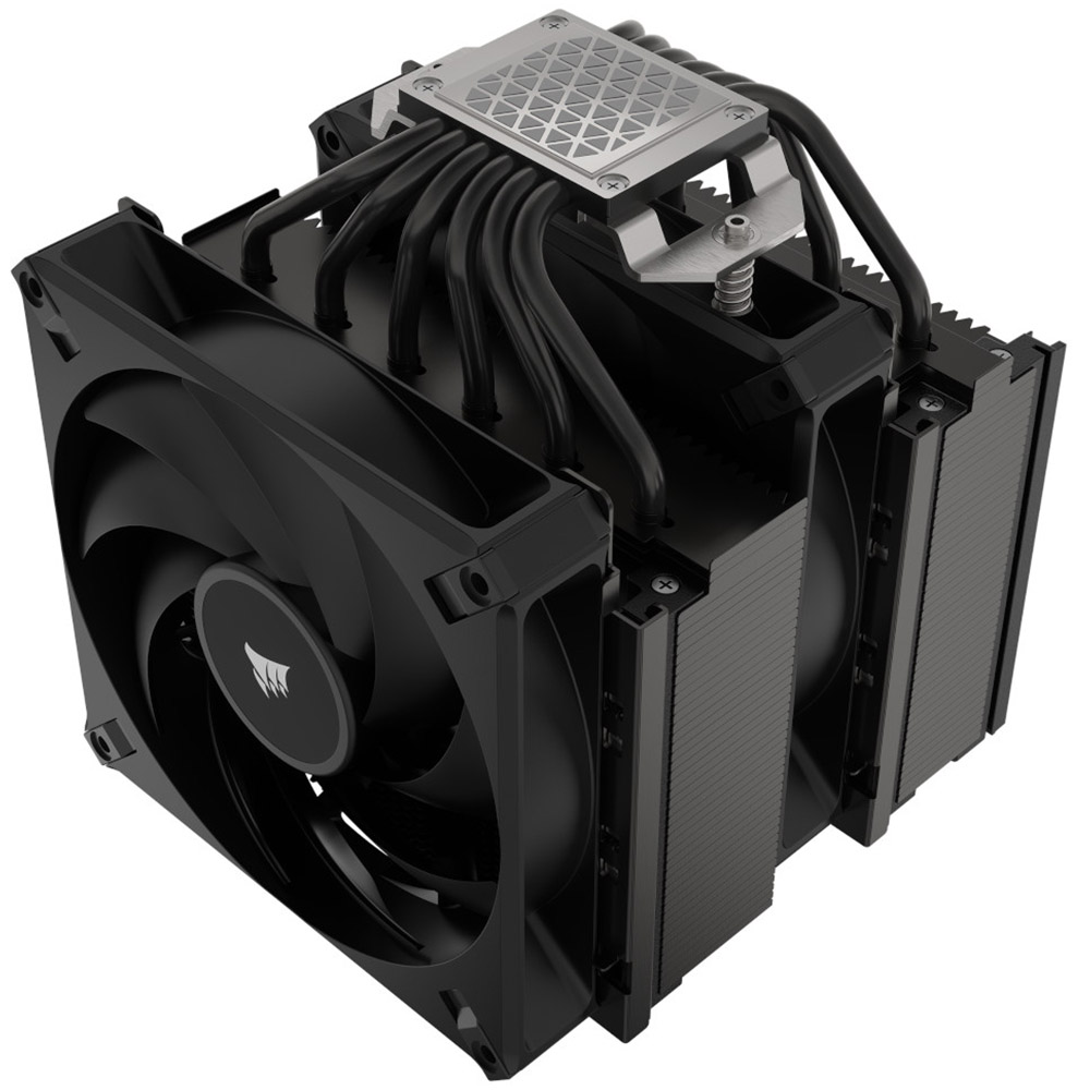Cooler procesor Corsair A115 TWIN TOWER AIR, marime radiator 280mm, 2 ventilatoare, AMD / Intel